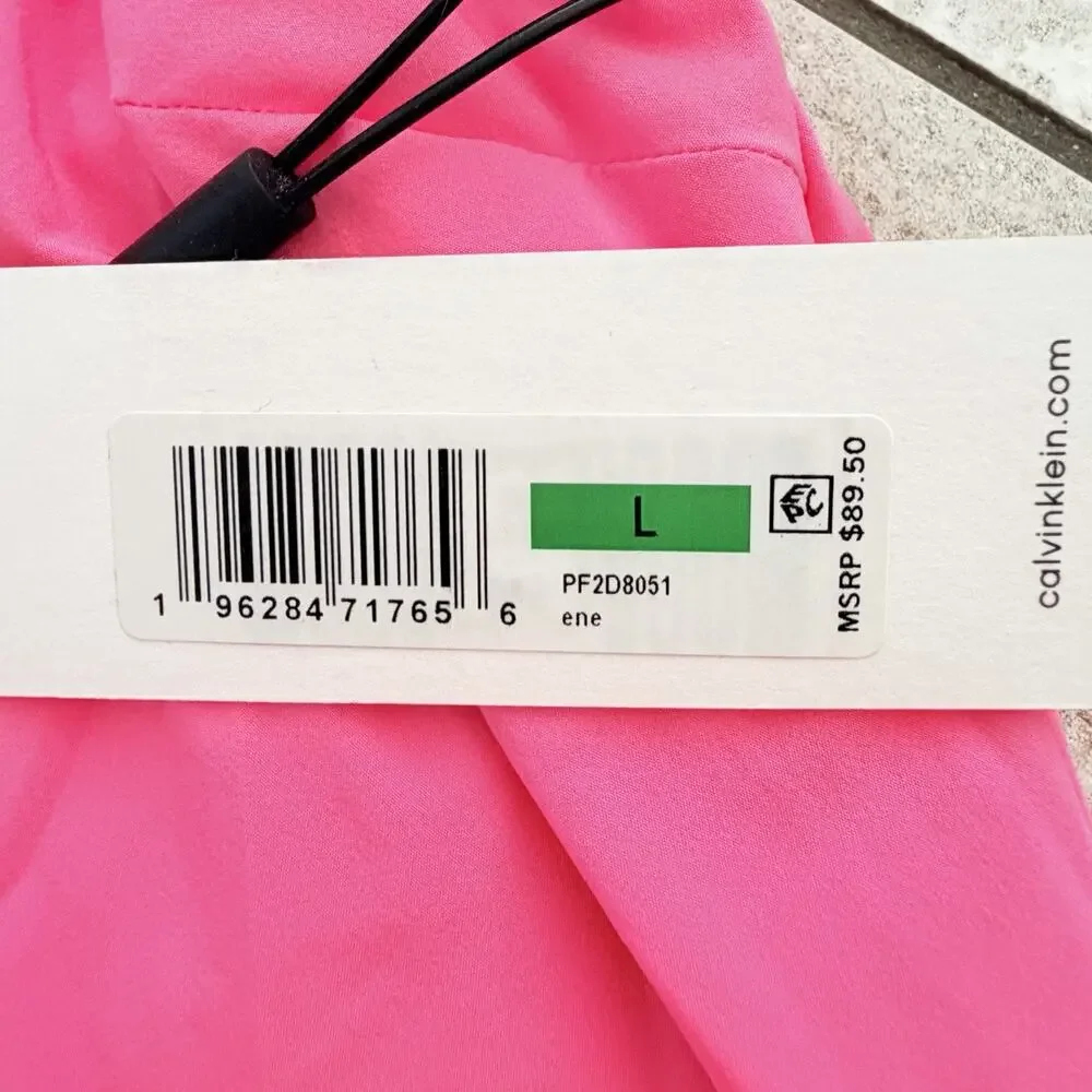 New Calvin Klein Performance Pink Pickleball Tennis Exercise Dress Large NWT